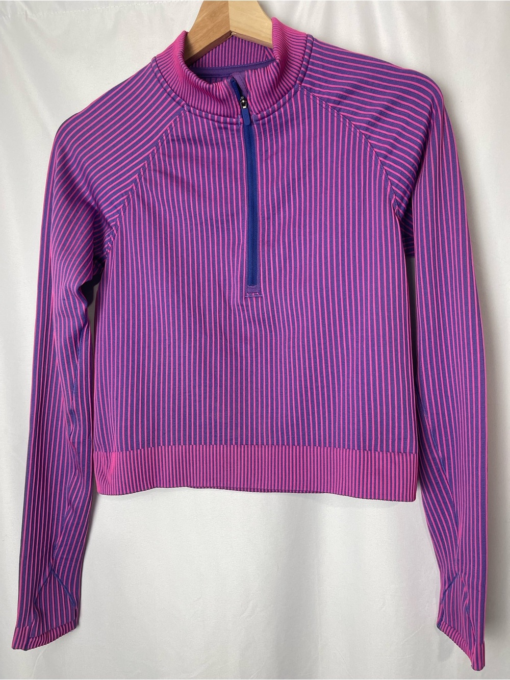 Lululemon $118 Rest Less Cropped Half-Zip Sonic Pink Size 6